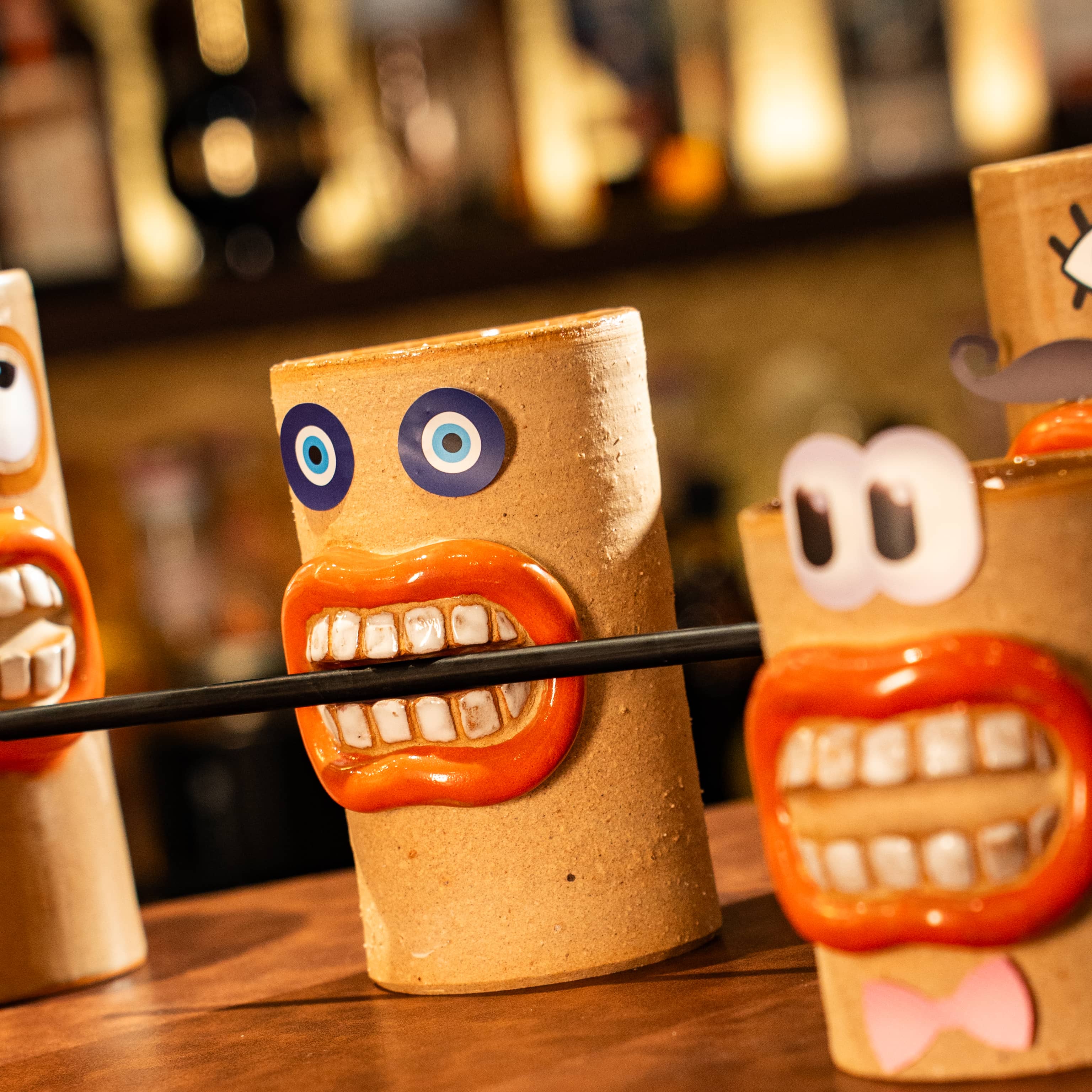 Mr. Mouth DIY Tiki Straw Cup