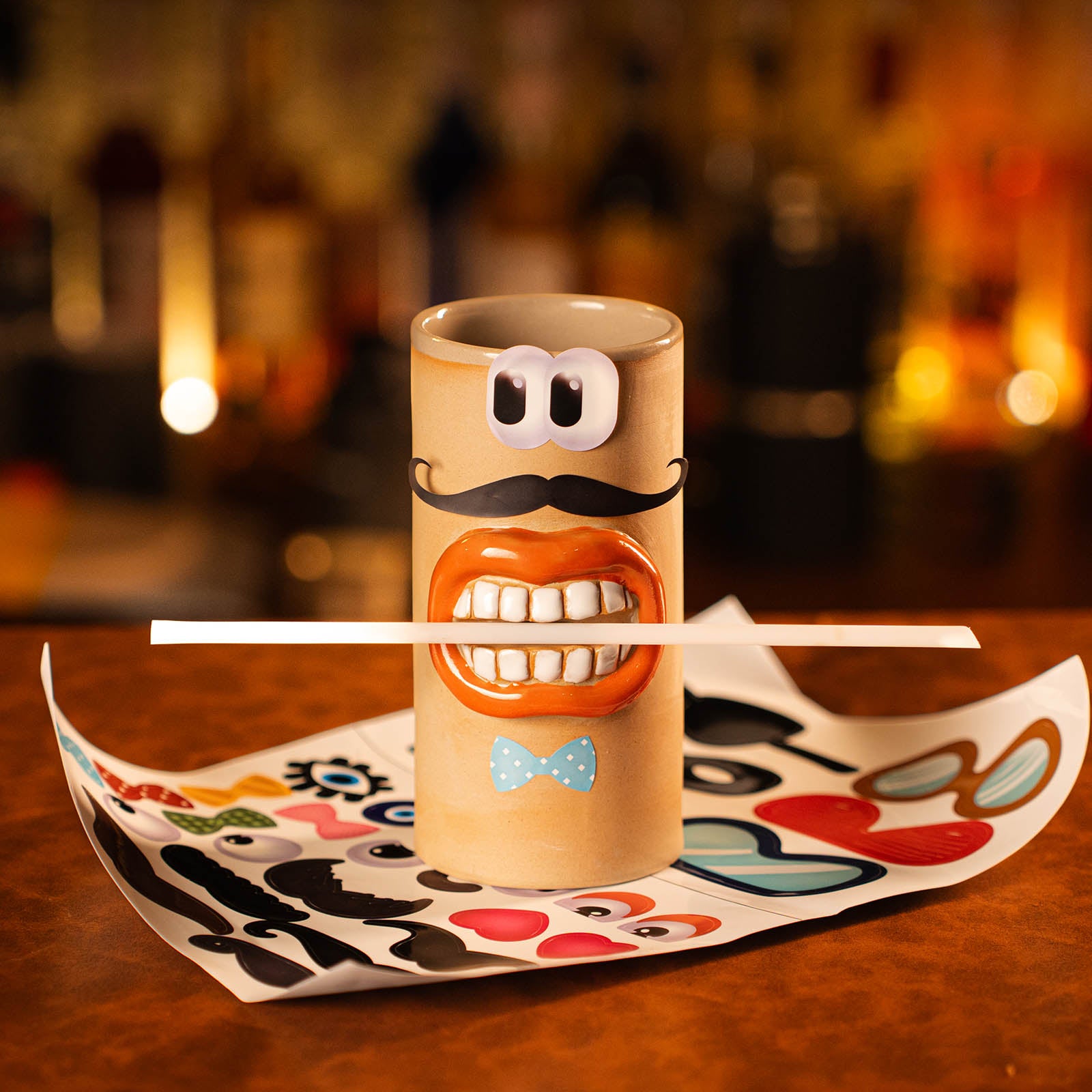 Mr. Mouth DIY Tiki Straw Cup