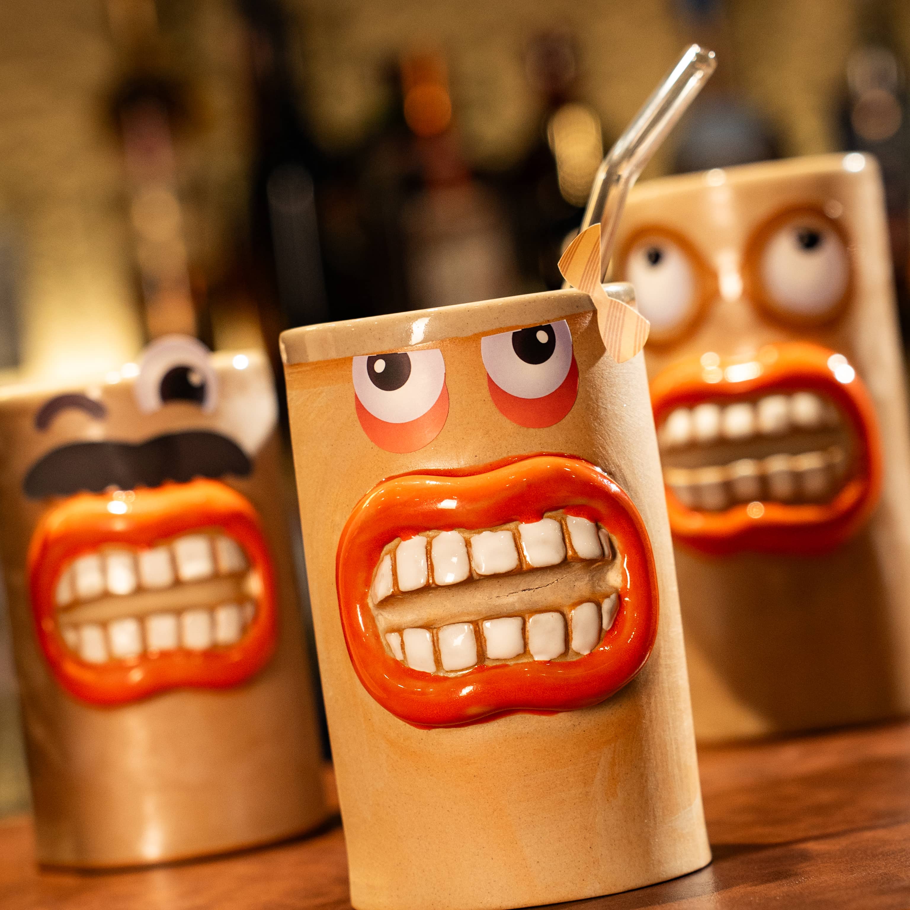 Mr. Mouth DIY Tiki Straw Cup