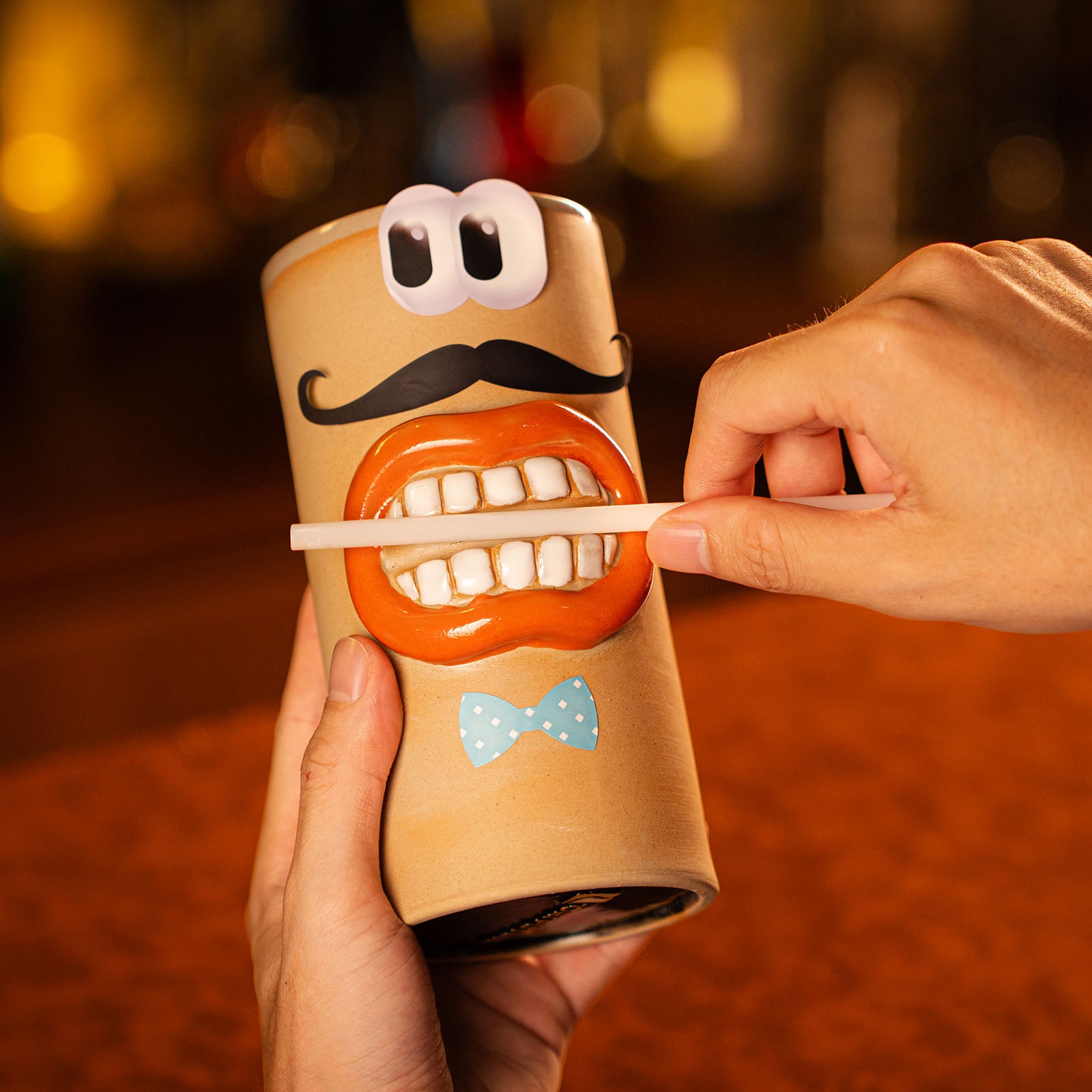 Mr. Mouth DIY Tiki Straw Cup