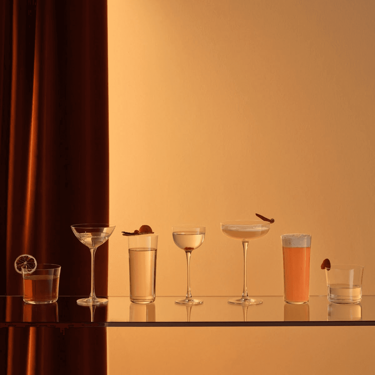 Cocktails from the curated recipe library